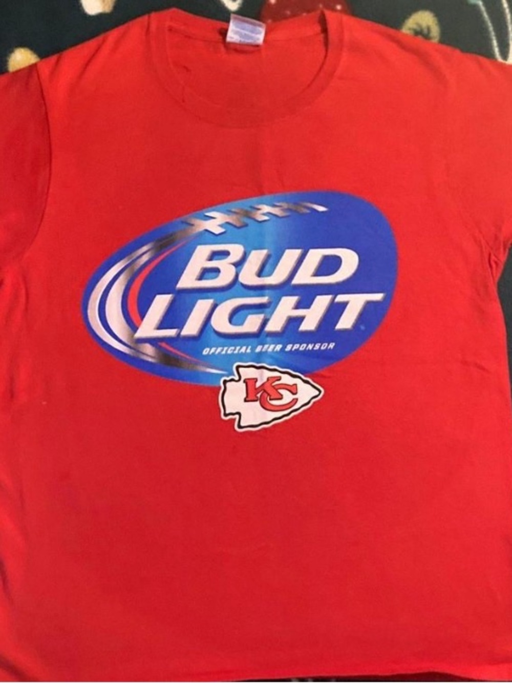 Gildan Red Womens Bud Light Kansas City Chiefs Graphic Tee